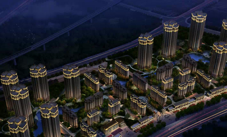 南充市 ? 陽光中心城項目夜景照明設計